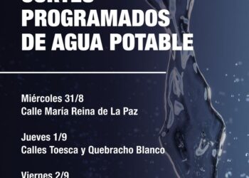 Cortes de agua programados en algunas zonas de la ciudad