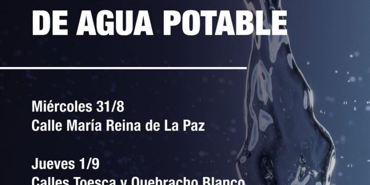 Cortes de agua programados en algunas zonas de la ciudad