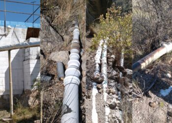 Inspeccionaron el azud arroyo Las Águilas en Potrero de los Funes