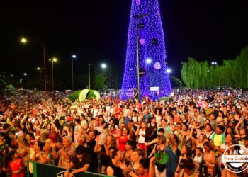 El encendido del “Arbol de Tus Sueños” fue en una noche mucha alegría