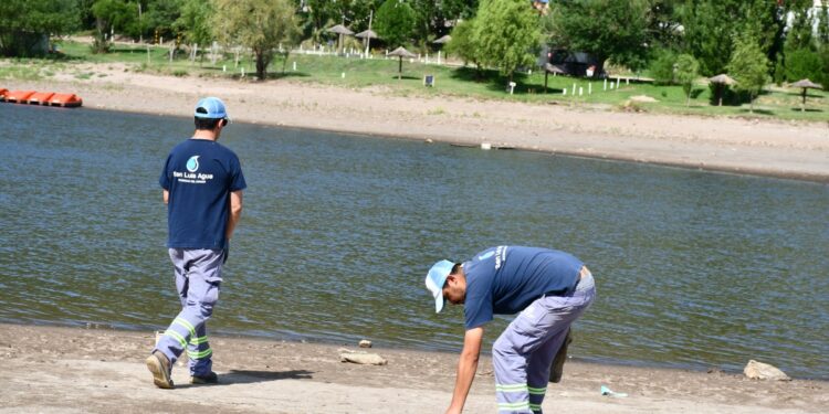 San Luis Agua reacondicionó la Playa Pública del Dique Potrero de los Funes