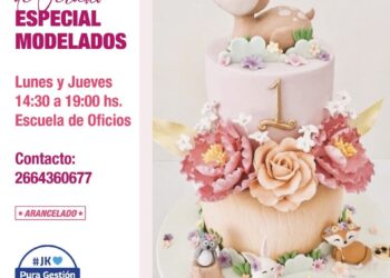 Se brindará un nuevo taller de modelados en pasta de azúcar