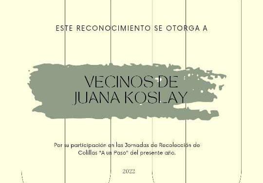 VDJK recibió un reconocimiento por su aporte en la difusión de las jornadas “A un paso” por el medioambiente