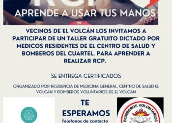El Volcán: Dictarán un taller gratuito para aprender a realizar RCP