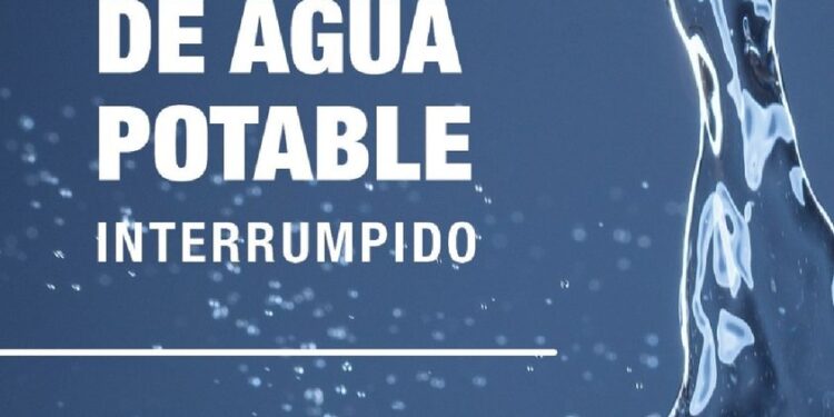 El servicio de agua potable será interrumpido por unas horas