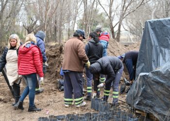 El Ecoparque Cruz de Piedra comenzó con el envasado de fresnos