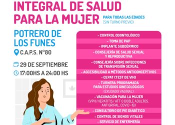 Potrero de los Funes: JORNADA INTEGRAL DE SALUD PARA LA MUJER