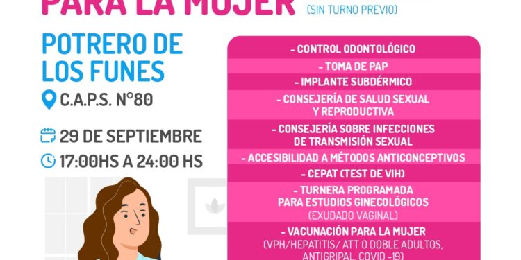 Potrero de los Funes: JORNADA INTEGRAL DE SALUD PARA LA MUJER