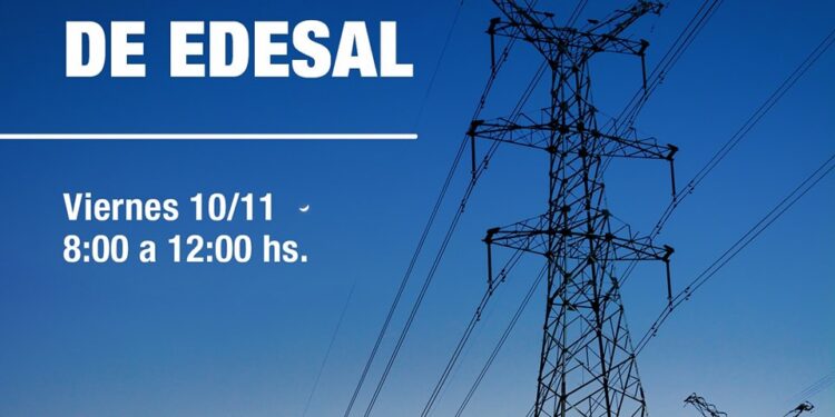 Corte programado del servicio eléctrico el día viernes 10/11
