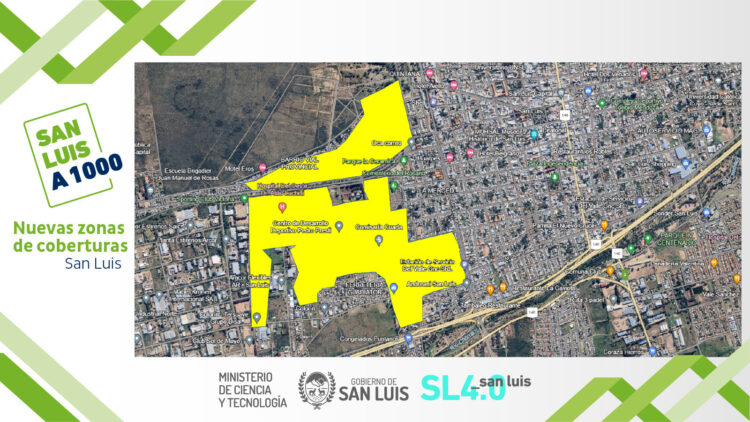 San Luis a Mil: Nuevas zonas de cobertura en San Luis, Donovan y La Florida