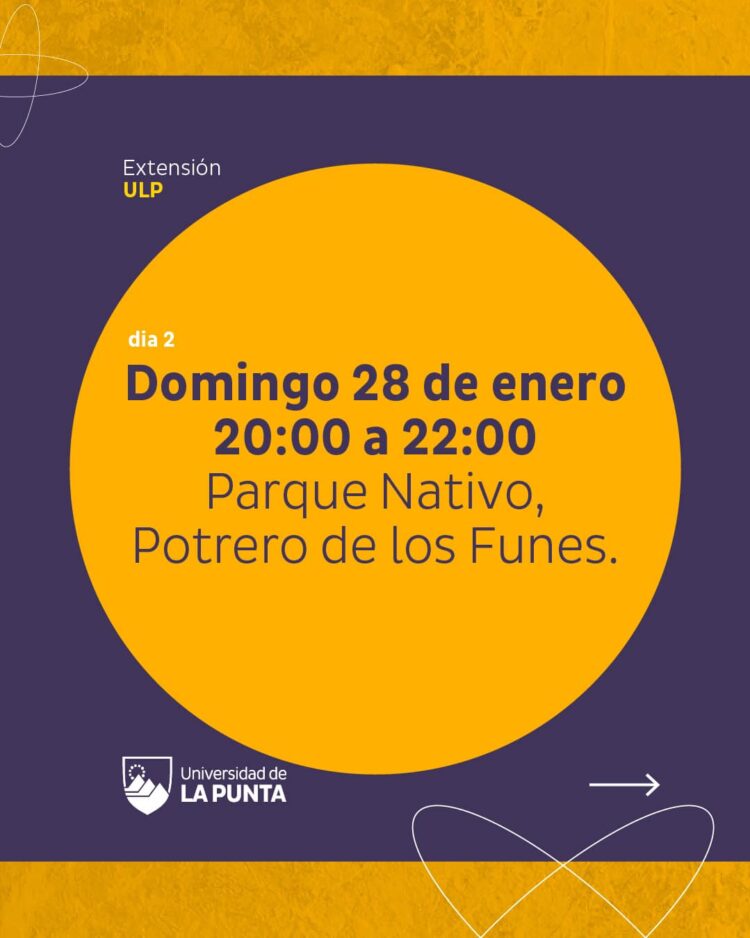 La ULP con las actividades del Parque Astronómico estará en Juana Koslay y Potrero de los Funes