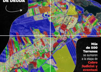 El municipio conformó un mapa térmico de deuda por terrenos