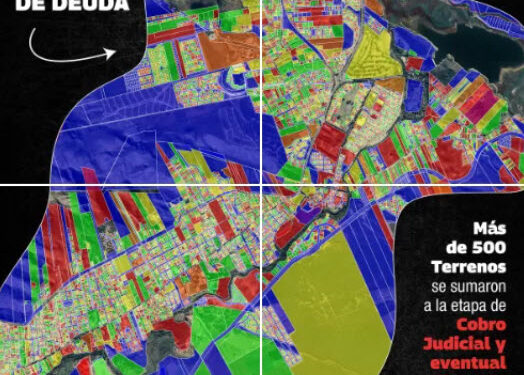 El municipio conformó un mapa térmico de deuda por terrenos