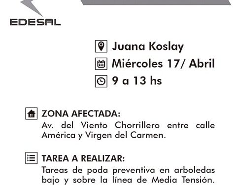 Corte programado del servicio eléctrico este miércoles