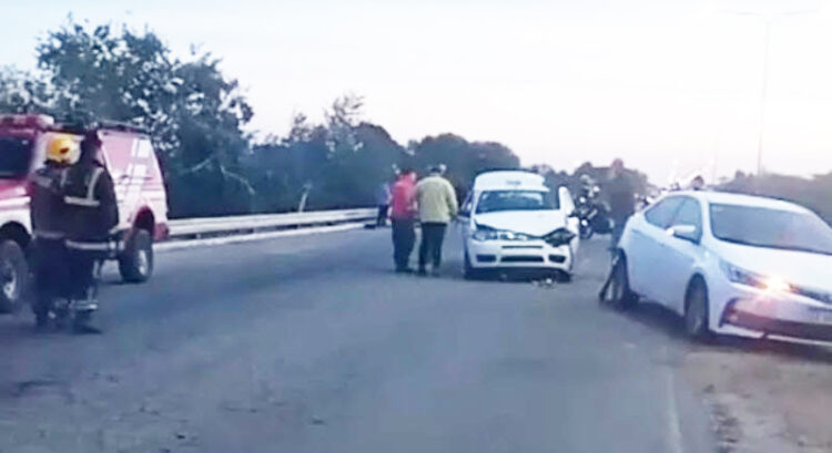 Chocaron en cadena por un control policial