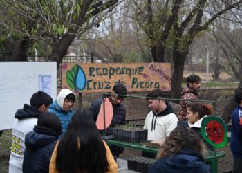 Alumnos de la escuela técnica de Naschel visitaron el Ecoparque de Cruz de Piedra