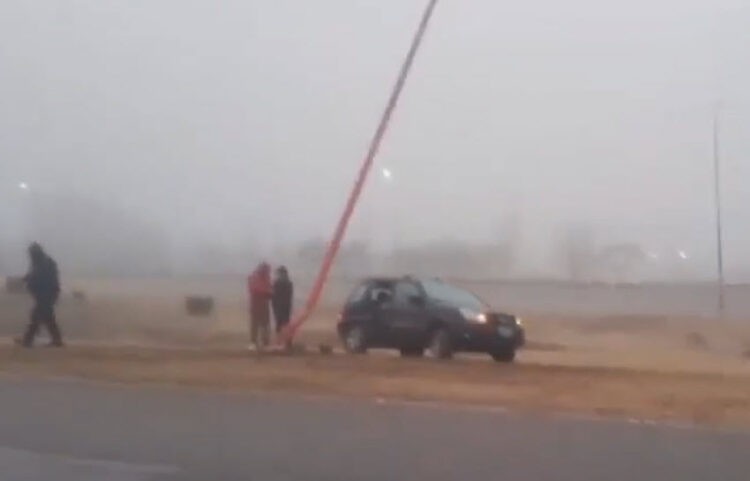 Accidente en Autopista Los Puquios y Avda. Santos Ortiz