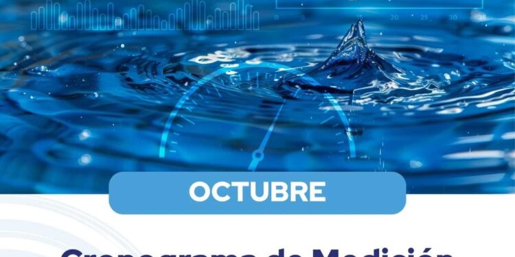 Cronograma de medición de agua potable