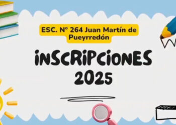 Abiertas las inscripciones ciclo lectivo 2025 en Esc. nº 264 Juan Martin de Pueyrredón