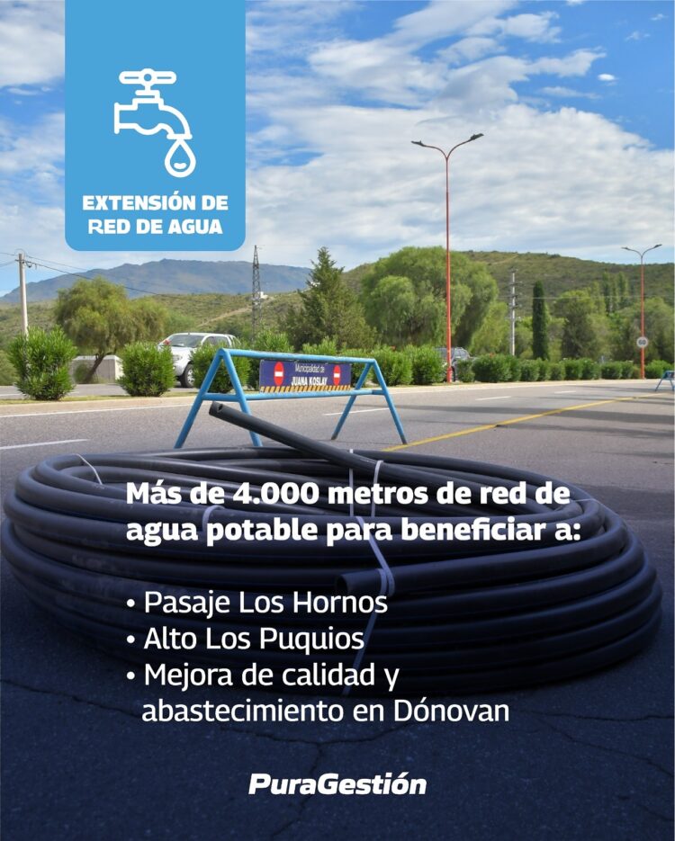 Extienden la red de agua potable