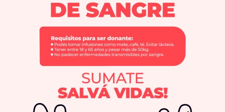Lanzan convocatoria a una nueva colecta de sangre en el Hospital Central ‘Dr Ramón Carrillo’