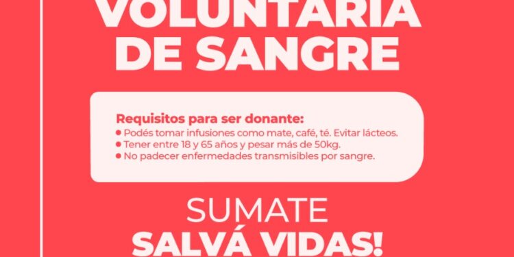 El Hospital Central ‘Dr Ramón Carrillo’ llama a una colecta de sangre