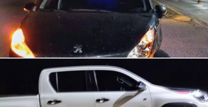 Un joven dio positivo en el alcotest luego de un choque entre una camioneta y un auto en la avenida José Santos Ortiz