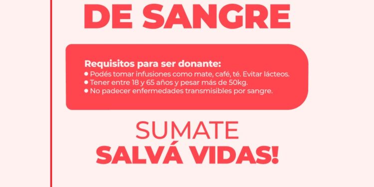 Convocan a una nueva jornada de donación de sangre en el Hospital ‘Dr. Ramón Carrillo’