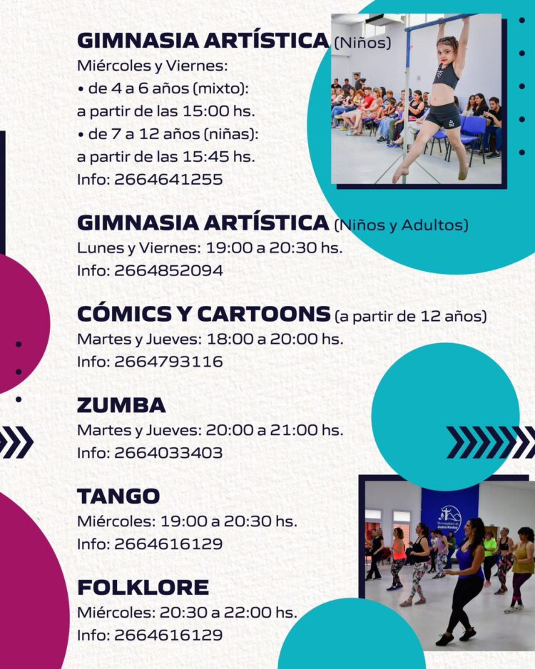 Amplia variedad de Talleres se dictan en el Centro Cultural de Juana Koslay