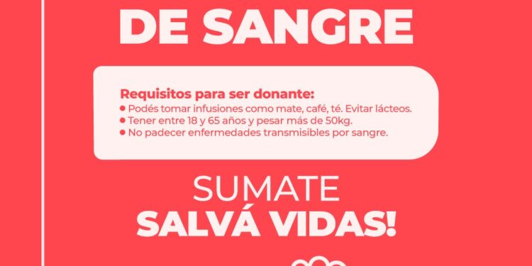 Nueva convocatoria para donar sangre en el Hospital Central ‘Dr. Ramón Carrillo’