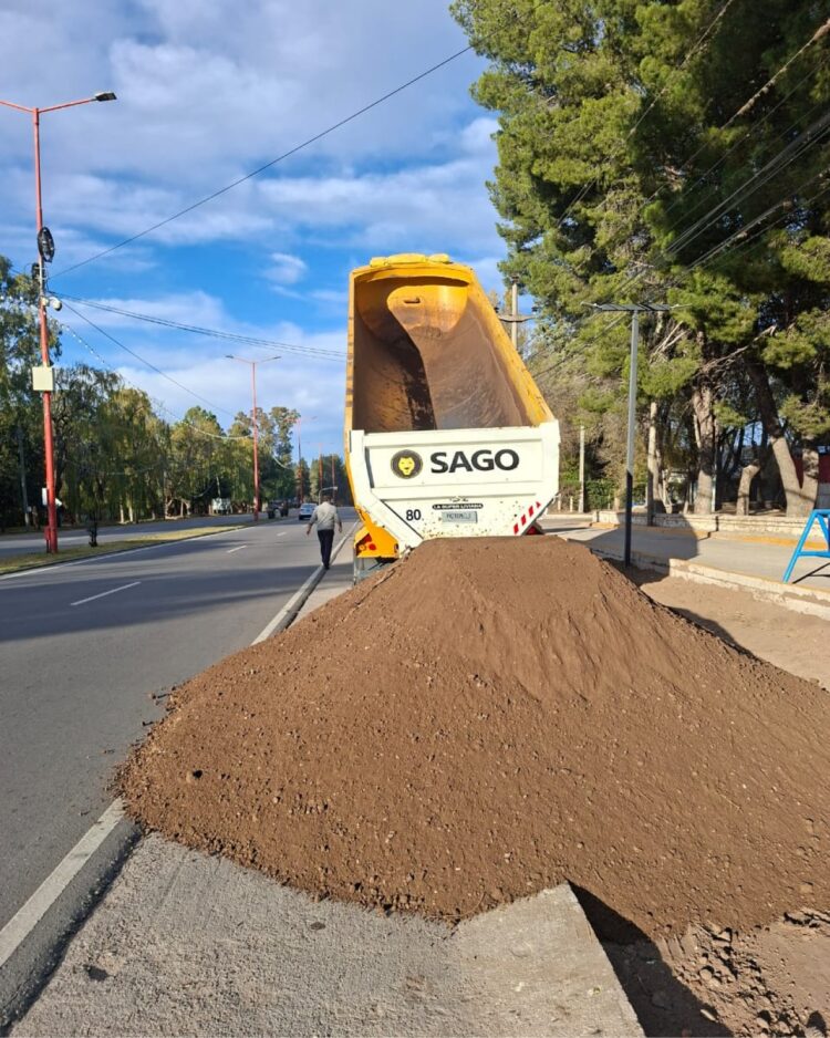 Continúan las tareas sobre Av. Presidente Perón