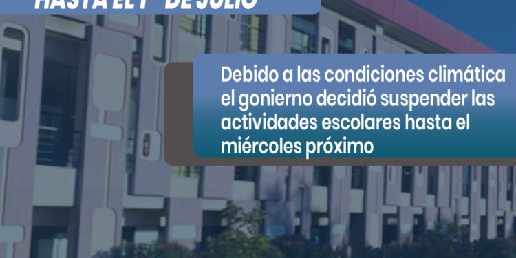 Se suspenden las clases este lunes por la tarde y durante toda la jornada del martes