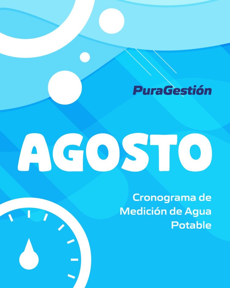 Cronograma de Medición de Agua Potable – Agosto 2025