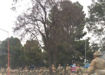 La Aguada de Pueyrredón, hoy se vio con el marco de decenas de militares