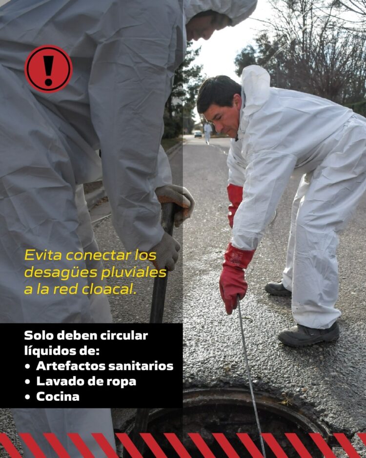 El municipio de Juana Koslay brindó una serie de consideraciones para cuidar el sistema de red de cloacas