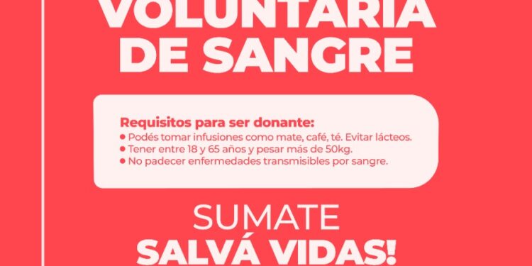 Nueva convocatoria de donación de sangre en el Hospital Central