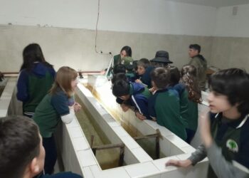 Estudiantes de Juana Koslay visitaron la Estación de Piscicultura