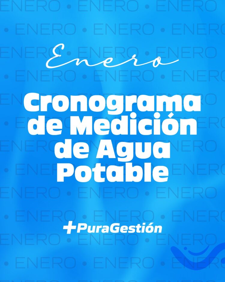 Cronograma de medición de agua para Enero