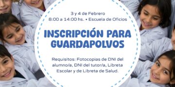 El municipio abre las inscripciones para recibir los guardapolvos escolares