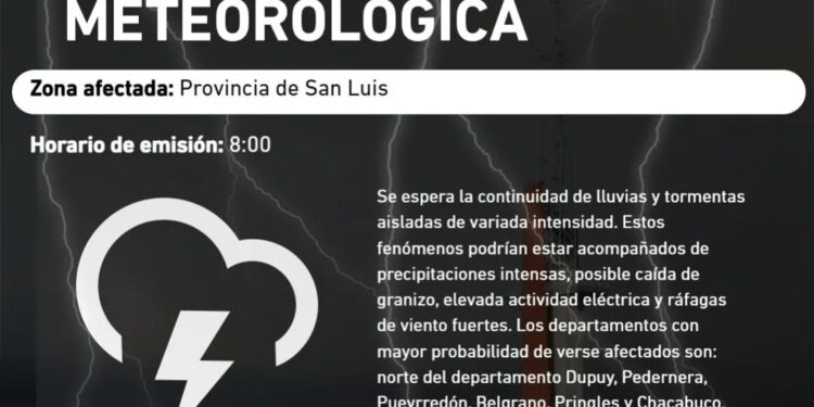 Renuevan alerta por tormentas