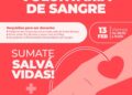 El viernes 13 realizarán un nueva jornada de donación de sangre