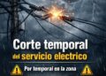 Zonas afectadas en el servicio eléctrico por temporal en este momento: