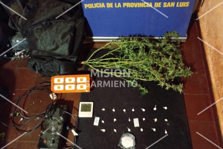 Operativo anti-narcotráfico en San Luis y Juana Koslay, arrojó más de 43 millones de pesos en droga y detuvo a 7 personas