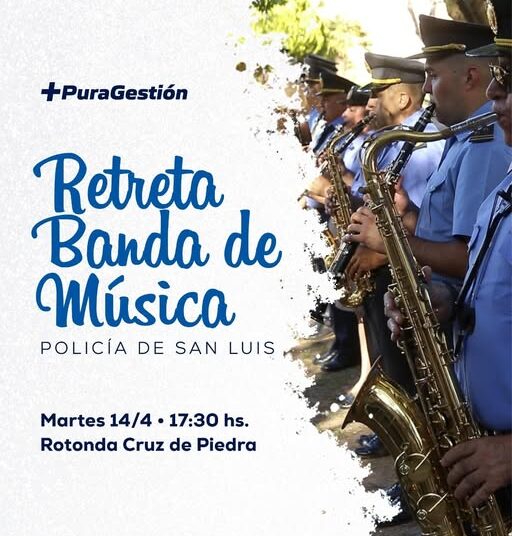 Tarde de música con la Banda de la Policía en la Rotonda de Cruz de Piedra