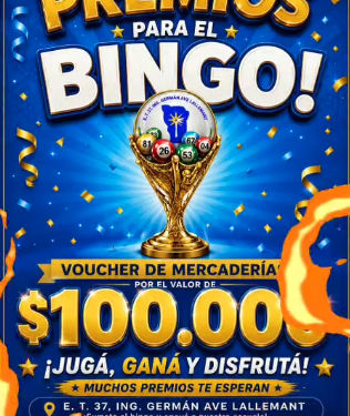Siguen sumandose premios para el Gran bingo solidario de la Escuela Técnica N° 37