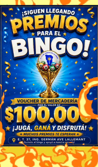 Siguen sumandose premios para el Gran bingo solidario de la Escuela Técnica N° 37