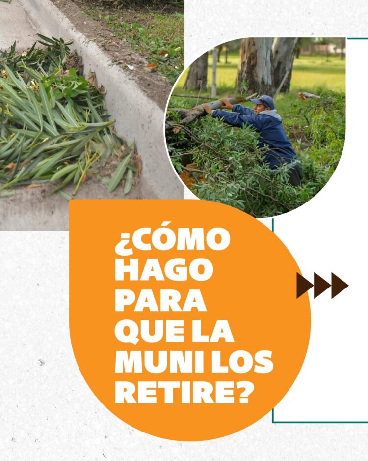 Solicitan colaboración de los vecinos para una correcta disposición y retiro de residuos verdes