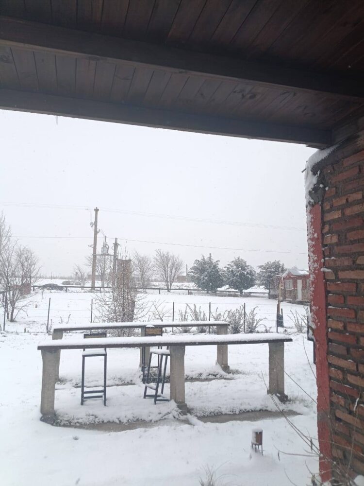 Paisajes nevados, la postal de hoy en San Luis