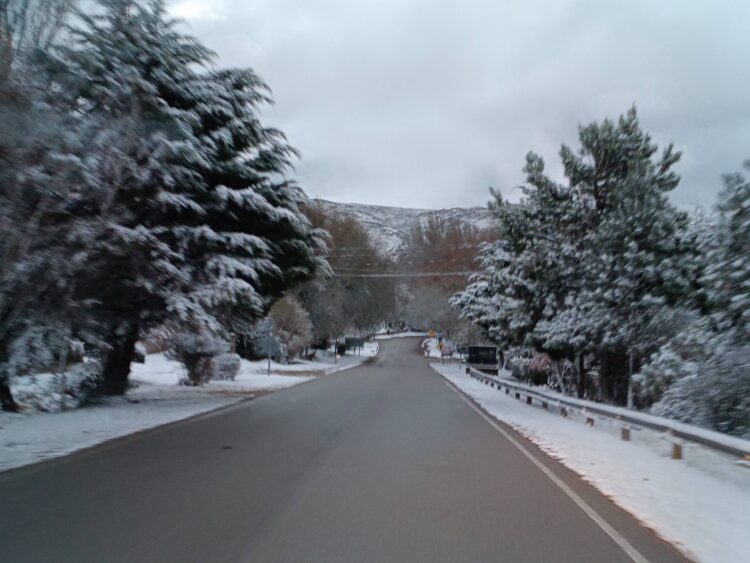 Paisajes nevados, la postal de hoy en San Luis