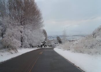 Paisajes nevados, la postal de hoy en San Luis
